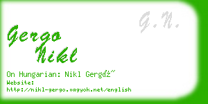 gergo nikl business card